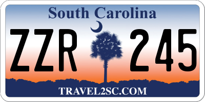 SC license plate ZZR245