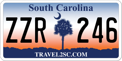SC license plate ZZR246