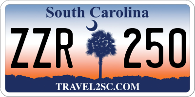SC license plate ZZR250