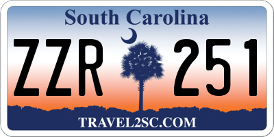 SC license plate ZZR251