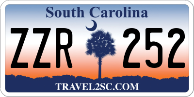 SC license plate ZZR252