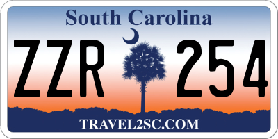 SC license plate ZZR254