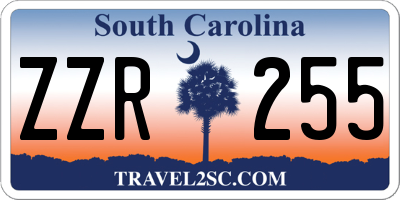 SC license plate ZZR255