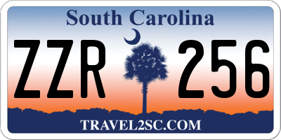 SC license plate ZZR256