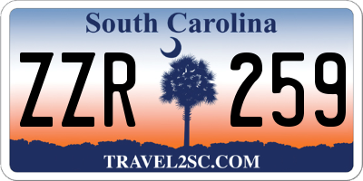 SC license plate ZZR259