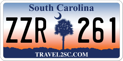 SC license plate ZZR261
