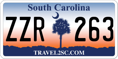 SC license plate ZZR263