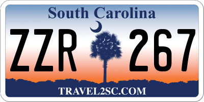 SC license plate ZZR267