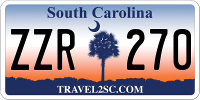 SC license plate ZZR270