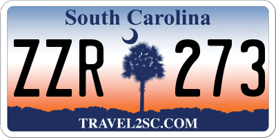 SC license plate ZZR273