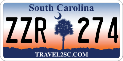 SC license plate ZZR274