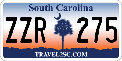 SC license plate ZZR275