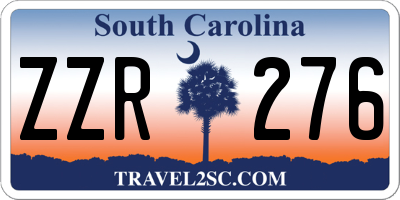 SC license plate ZZR276