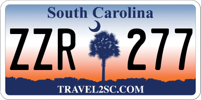 SC license plate ZZR277