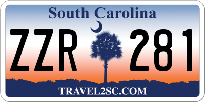 SC license plate ZZR281