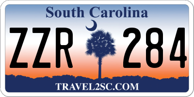 SC license plate ZZR284