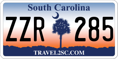 SC license plate ZZR285