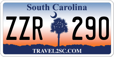 SC license plate ZZR290