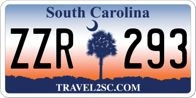 SC license plate ZZR293