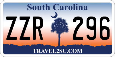 SC license plate ZZR296