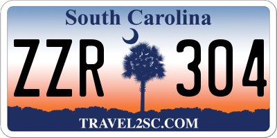 SC license plate ZZR304