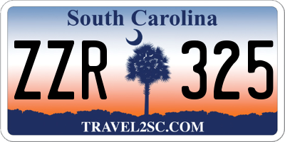 SC license plate ZZR325