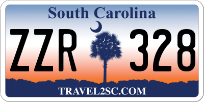 SC license plate ZZR328