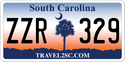 SC license plate ZZR329