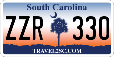 SC license plate ZZR330