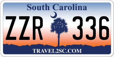 SC license plate ZZR336
