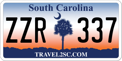 SC license plate ZZR337