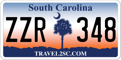 SC license plate ZZR348