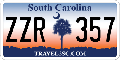 SC license plate ZZR357