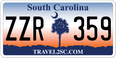 SC license plate ZZR359