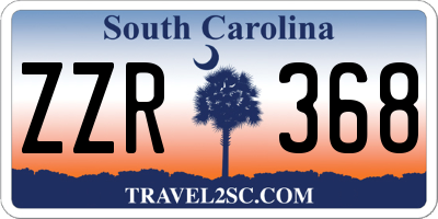 SC license plate ZZR368