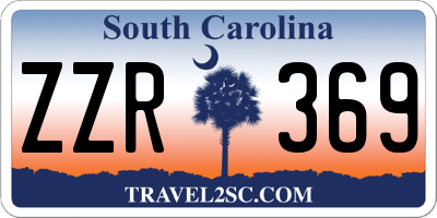 SC license plate ZZR369
