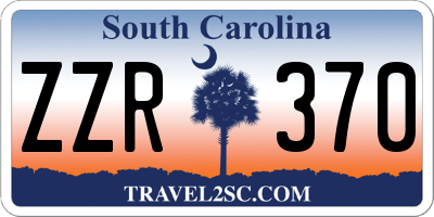 SC license plate ZZR370