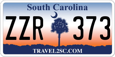 SC license plate ZZR373