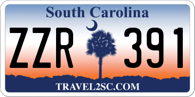 SC license plate ZZR391