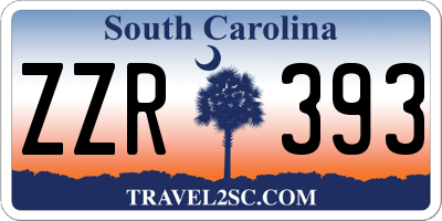 SC license plate ZZR393