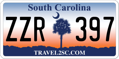 SC license plate ZZR397