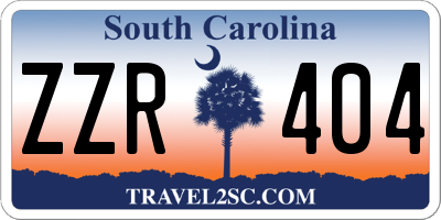 SC license plate ZZR404