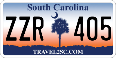SC license plate ZZR405