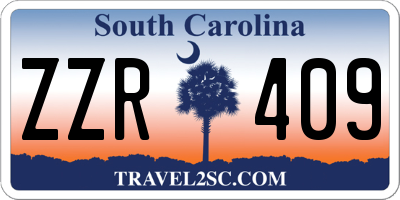 SC license plate ZZR409