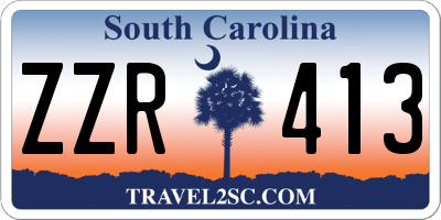 SC license plate ZZR413