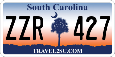 SC license plate ZZR427