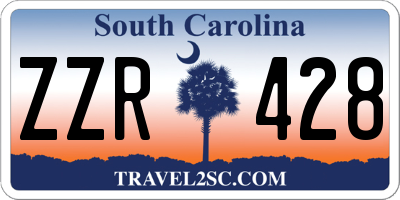 SC license plate ZZR428