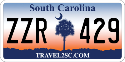 SC license plate ZZR429