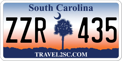 SC license plate ZZR435