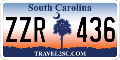 SC license plate ZZR436